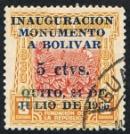Stamps Ecuador -  CENTENARIO DE LA REPUBLICA INAUG. MONUMENTO BOLIVAR