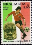 Stamps America - Nicaragua -  Copa Mundial de Futbol MEXICO`86
