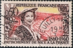 Stamps : Europe : France :  CENT. DE LA ADHESIÓN DEL CONDADO DE NIZA. Y&T Nº 1247