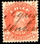 Stamps : America : Chile :  1867