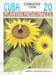 Stamps Cuba -  Plantas medicinales- GIRASOL