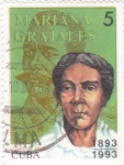 Stamps Cuba -  MARIANA GRAJALES- Símbolo de la mujer Cubana