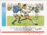 Stamps Cuba -  Copa Mundial de Futbol- Francia 98