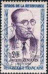 Stamps France -  HÉROES DE LA RESISTENCIA. JACQUES RENOUVIN. Y&T Nº 1288