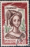 Stamps France -  COMEDIANTES FRANCESES. LA CHAMPMESLÉ EN EL PAPEL DE ROXANE. Y&T Nº 1301