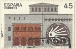 Stamps Spain -  PALACIO DE LOS REYES DE NAVARRA PROMULG. FUERO ESTELLA