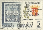 Stamps Spain -  50 ANIVERSARIO DEL SELLO DE RECARGO DE LA EXPOSICION DE BARCELONA