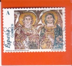 Stamps Spain -  El Románico Aragones-mural S.Juan de Ruesta    (M)