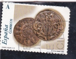 Stamps Spain -  El Románico Aragones- Dinero Jaqués      (M)