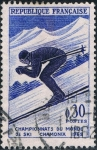 Sellos del Mundo : Europa : Francia : CAMPEONATOS DEL MUNDOS DE SKI EN CHAMOIX. Y&T Nº 1326