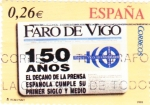 Stamps Spain -  150 Años del FARO DE VIGO        (M)