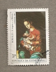Sellos de Africa - Guinea Bissau -  Cuadro de A. Morales Virgen con niño