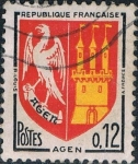 Stamps : Europe : France :  ESCUDOS DE PROVINCIAS 1962-65. AGEN. Y&T Nº 1353A