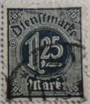 Stamps : Europe : Germany :  dientfmarke 1920