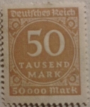 Stamps Germany -  deutsches reich 1920