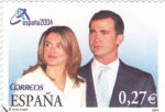 Sellos de Europa - Espa�a -  S.A.R Príncipe de Asturias con Doña Letizia          (M)