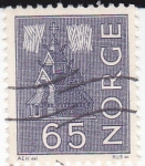 Stamps Norway -  Casa típica noruega