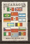 Stamps Nicaragua -  CAMPEONATO  MUNDIAL MEXICO  1970