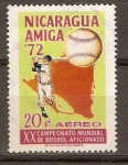 Stamps Nicaragua -  CAMPEONATO  MUNDIAL  DE  BASE  BALL