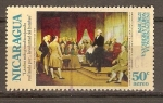 Stamps Nicaragua -  WASHINGTON  ANTE  EL  CONGRESO