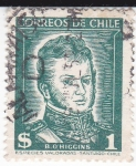 Stamps Chile -  Bernardo O'Higgins militar chileno