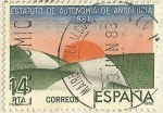 Stamps Spain -  ESTATUTO DE AUTONOMIA DE ANDALUICIA 1981