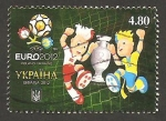 Stamps : Europe : Ukraine :  Europeo de Fútbol 2012, en Polonia y Ucrania