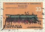 Stamps Spain -  XXIII CONGRESO INTERNACIONAL DE FERROCARRILES . MALAGA 1982