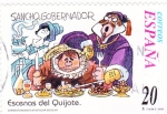 Sellos de Europa - Espa�a -  Escenas del Quijote- SANCHO GOBERNADOR                 (N)