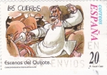 Sellos de Europa - Espa�a -  Escenas del Quijote- LOS CUEROS                  (N)