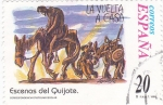 Sellos de Europa - Espa�a -  Escenas del Quijote- LA VUELTA A CASA                 (N)