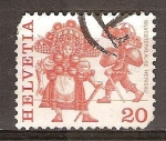 Stamps : Europe : Switzerland :  Folk Regional-Silvesterklausen, Herisau. 