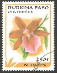 Sellos de Africa - Burkina Faso -  Flor orquídea