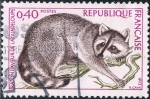 Sellos del Mundo : Europa : Francia : PROTECCIÓN DE LA NATURALEZA. MAPACHE DE GUADALUPE. Y&T Nº 1754