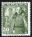 Stamps Spain -  1025- General  Franco y Castillo de la Mota.