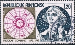 Stamps : Europe : France :  500º ANIV. DEL NACIMIENTO DE NICOLÁS COPÉRNICO. Y&T Nº 1818