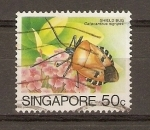 Stamps Asia - Singapore -  CATACANTHUS  NIGRIPES