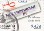 Stamps Spain -  LAS PROVINCIAS- En Valencia desde 1866      (N)