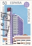 Sellos de Europa - Espaa -  Edificio Comun- Malaga-                  (N)