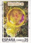 Stamps Spain -  Poéma Cósmico -Navidad-90         (N)