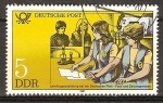 Sellos de Europa - Alemania -  Aprendizaje en la postal y la industria de la prensa(DDR).
