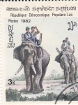 Stamps Laos -  TURISMO EN ELEFANTE
