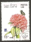 Sellos de Asia - Laos -   Flor 