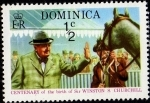 Stamps : America : Dominica :  Centenary of the birth of Sir Winston S. Churchill