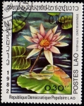 Stamps Laos -  NYMPHAEA ZANZIBARIENSIS