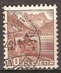 Stamps Switzerland -  Castillo de Chillon y los dientes del sur