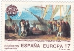 Stamps Spain -  Salida de Palos     (Ñ)