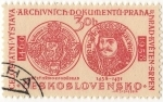 Stamps Czechoslovakia -  ARCHIVNICH-DOKUMENTU-PRAHA  1460-1958