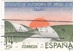 Stamps Spain -  Estatuto de autonomía de  Andalucia     (Ñ)