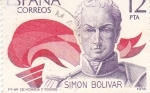 Stamps Spain -  Simón Bolivar- militar y político       (Ñ)